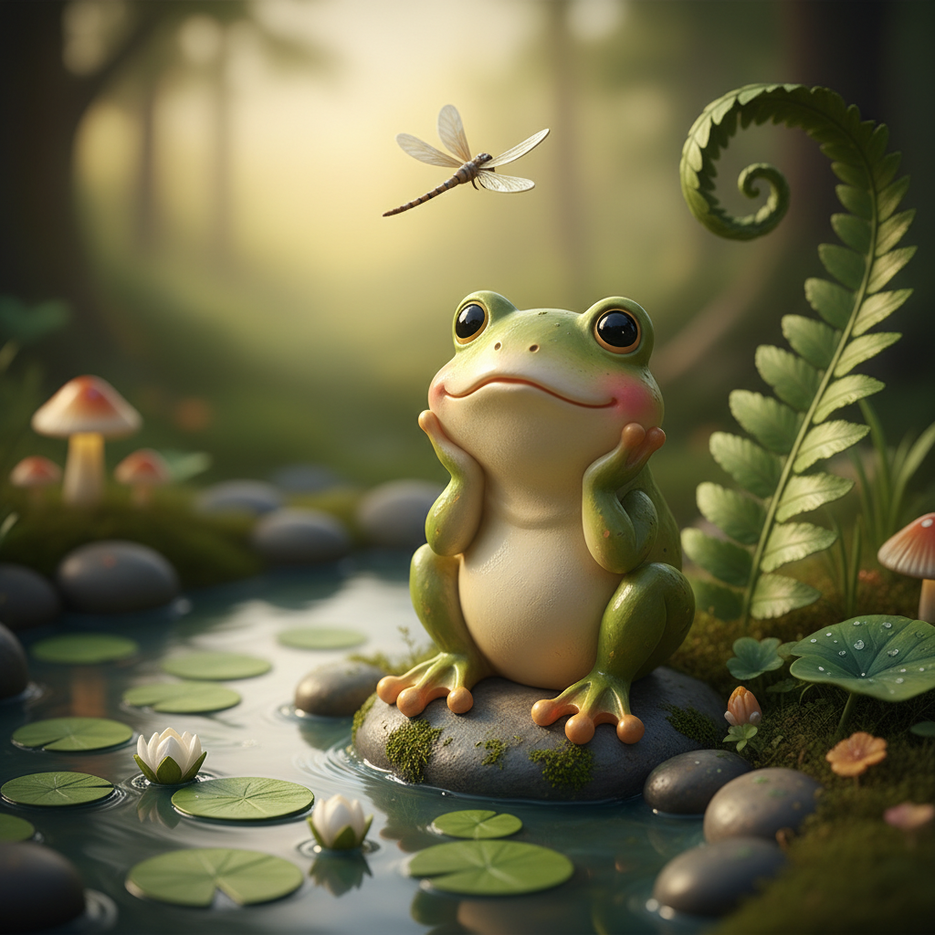 Sitting Frog Figurine | Garden & Home Accent
