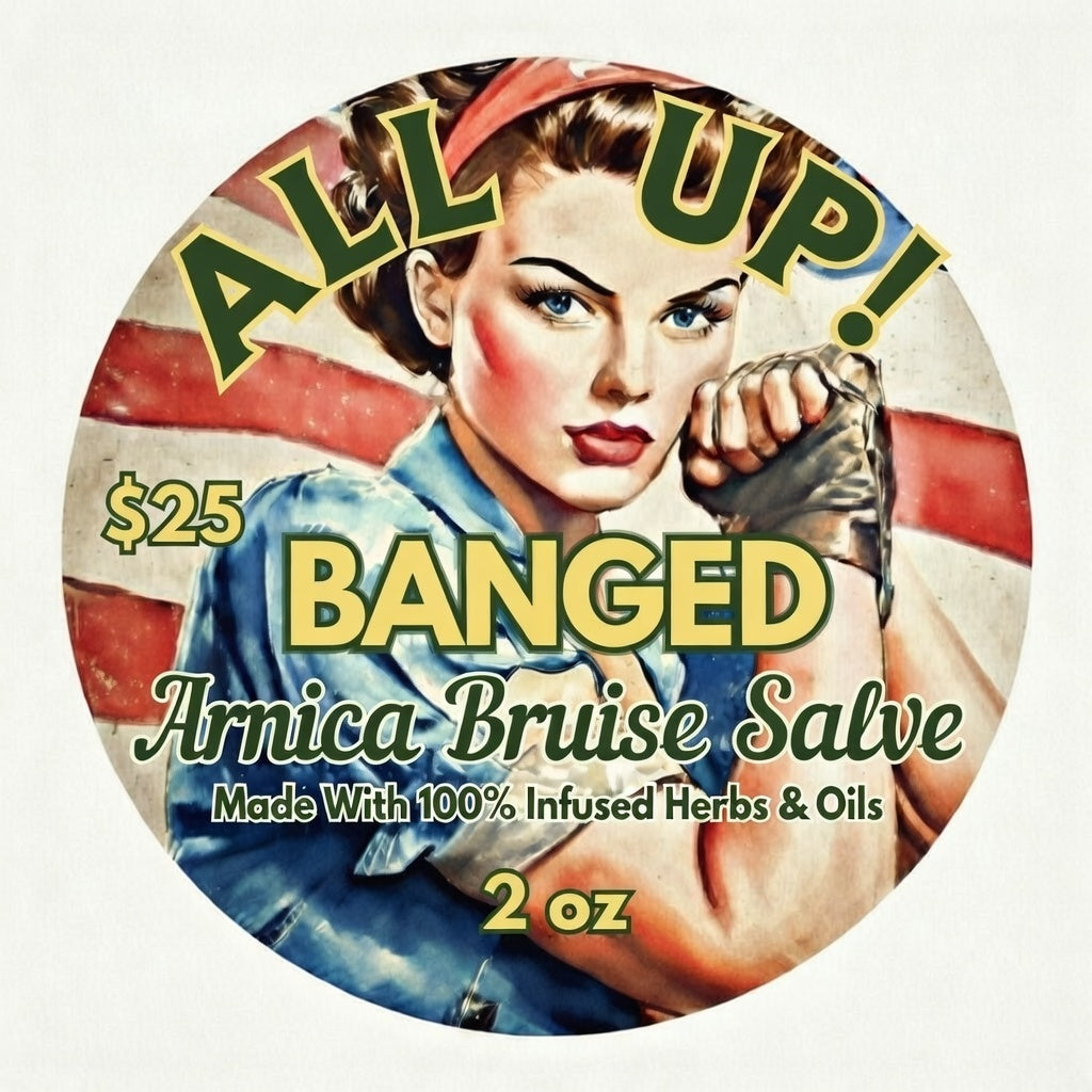 All Banged Up! – Signature Arnica Bruise & Drawing Salve (2 oz Silver Tin) – 100% Handmade by Certified Herbalist
