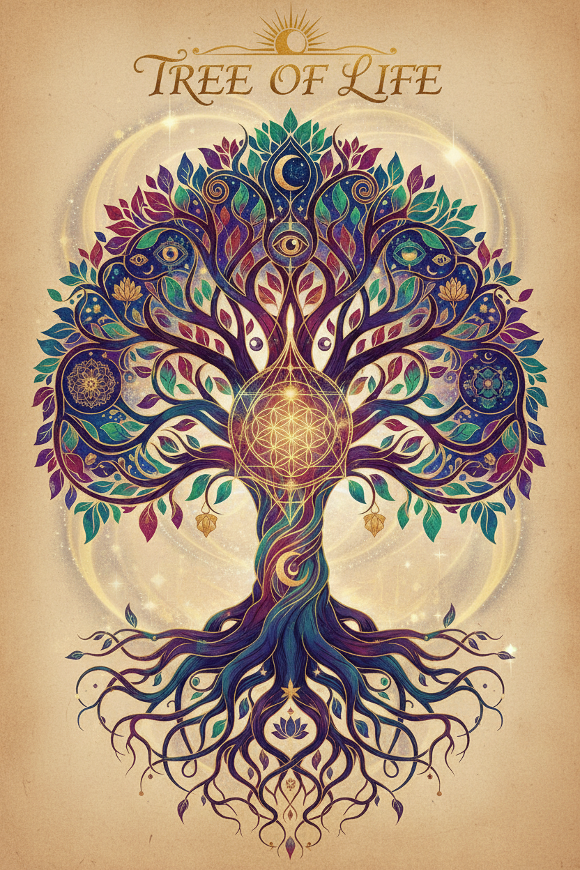 Tree of Life Carved Wood Storage Box | 4"x6" | Tarot, Jewelry & Ritual Storage | Handcrafted