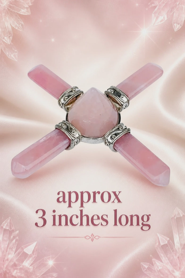 Rose Quartz 4-Point Crystal Energy Generator