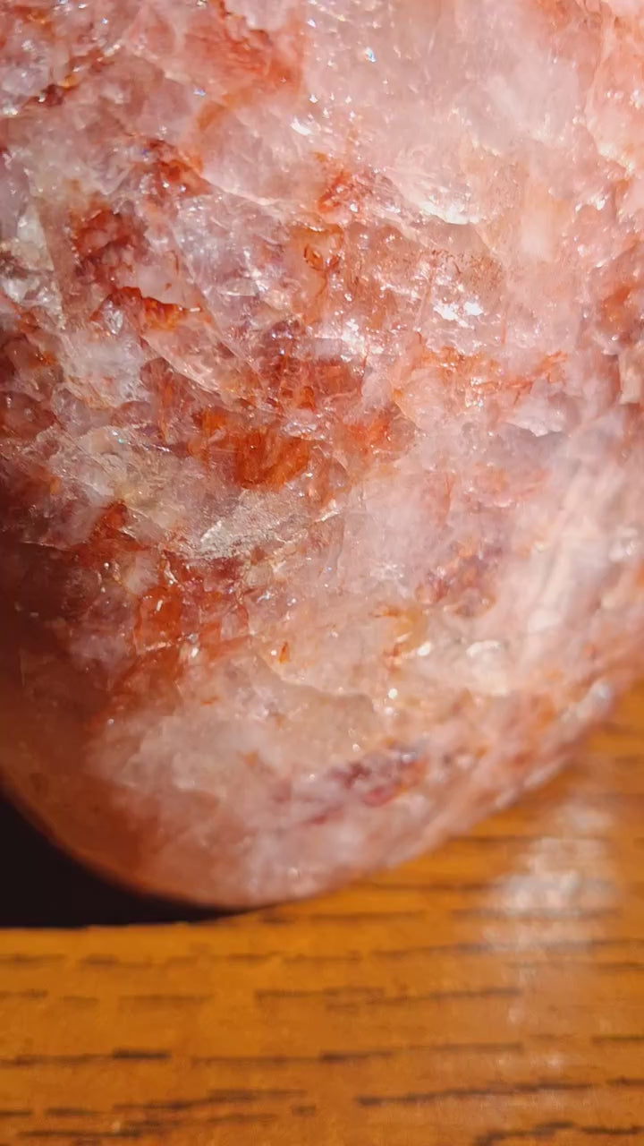 Fire Quartz Freeform | Polished Hematoid Quartz | 2.099 lb