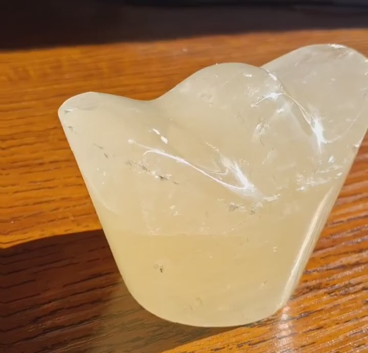 Honey Calcite Money Ingot | Genuine Polished Yuanbao | 13.86 oz
