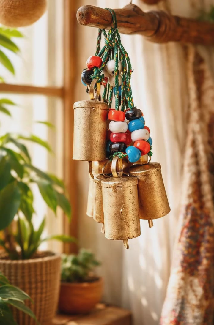 6 Iron Harmony Bells on String 42" Long