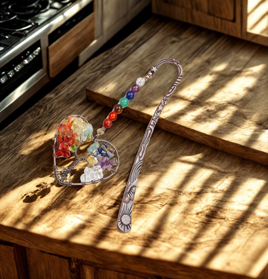 Chakra Tree of Life Crystal Bookmark