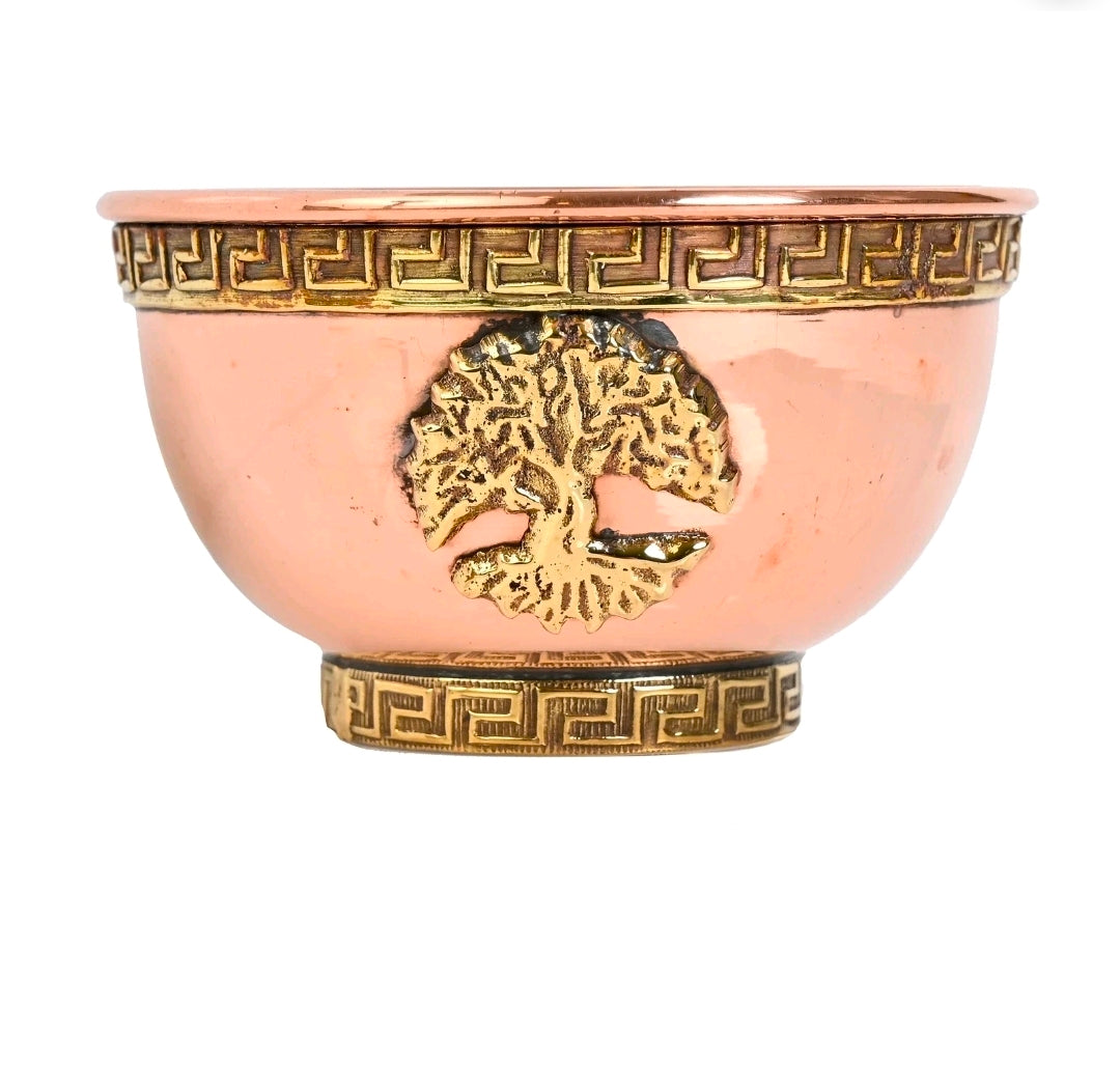 Copper Offering Bowl or Smudge Pot - Tree of Life