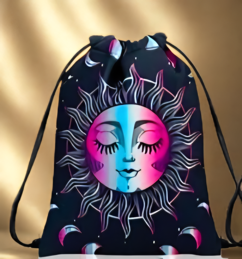 Velvet Tarot Drawstring Bag 7.1 x 5.9 inches