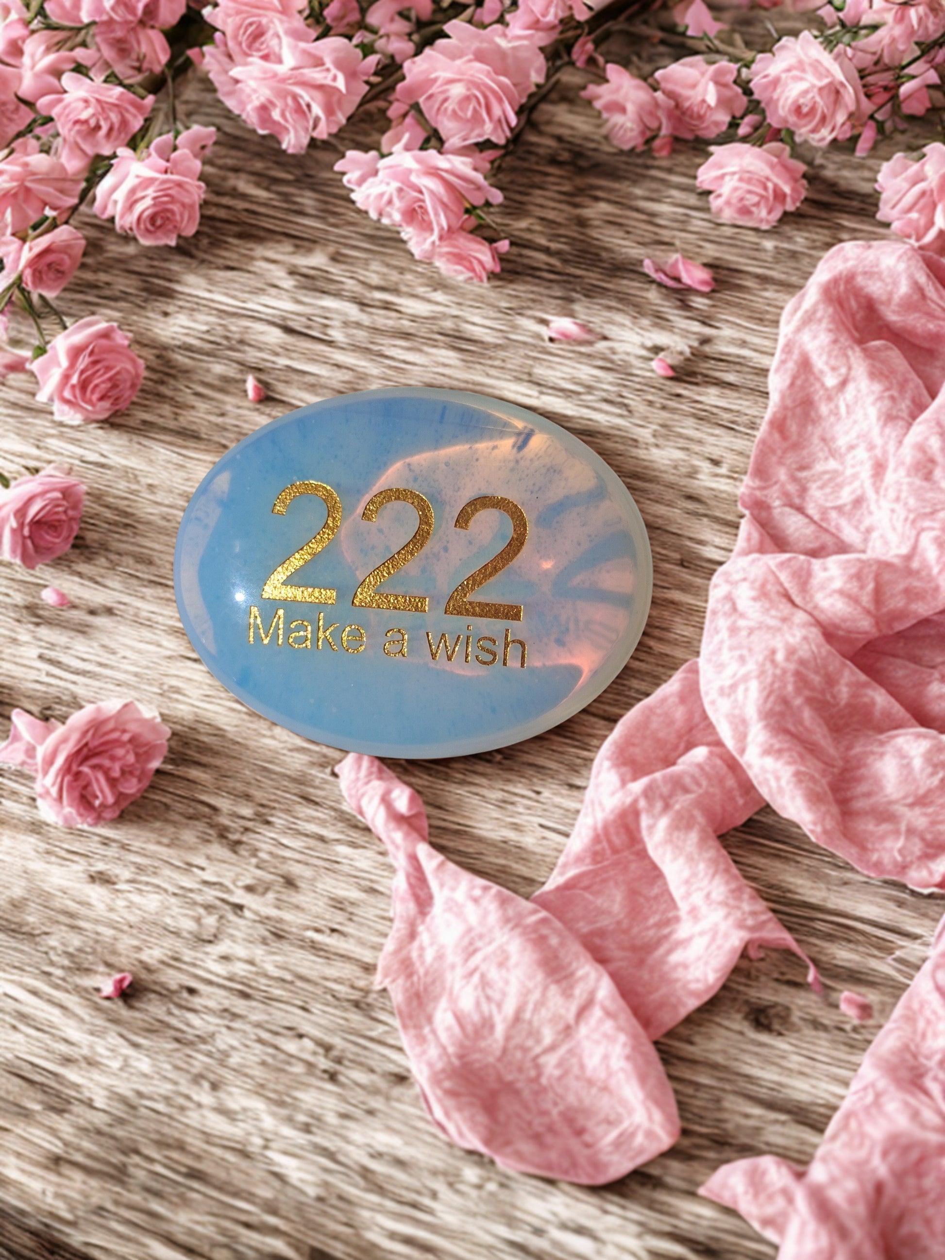 Angel Number Palm Stone | Engraved Healing Crystal | You Choose