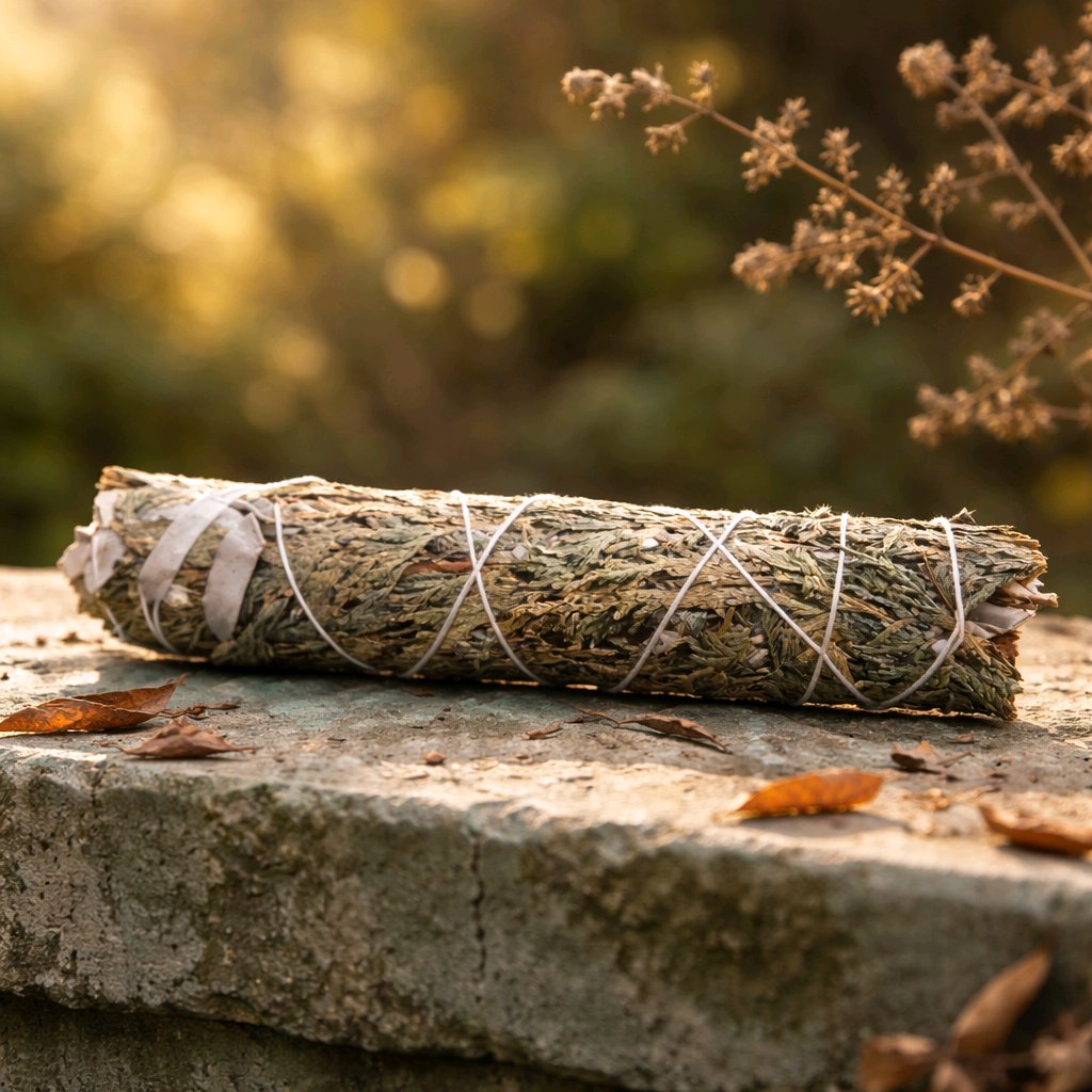 Large White Sage & Cedar Smudge Stick Approx 9" | Cleansing & Grounding Bundle