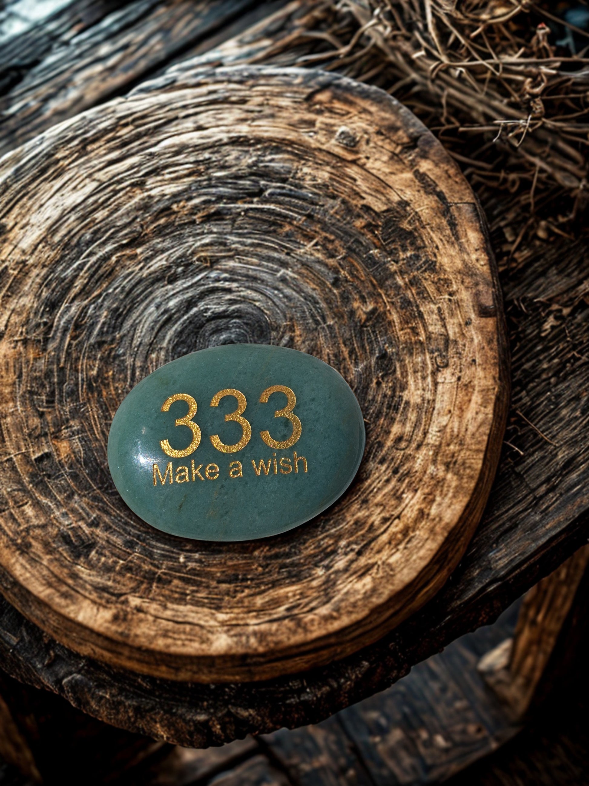 Angel Number Palm Stone | Engraved Healing Crystal | You Choose