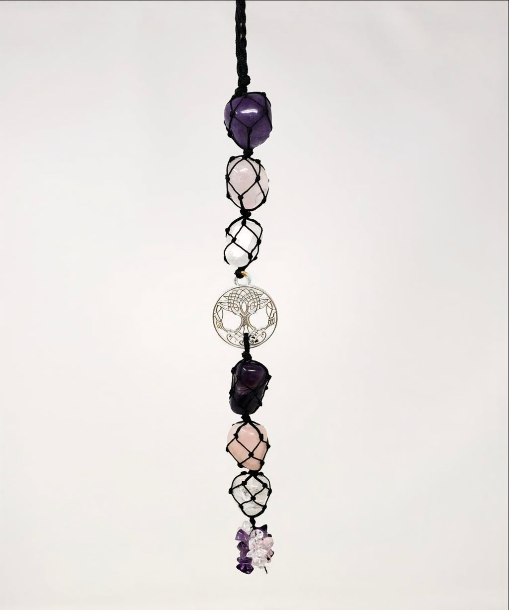 Chakra Gemstone Wall Hanging 11-12" - Tree of Life or Goddess Design