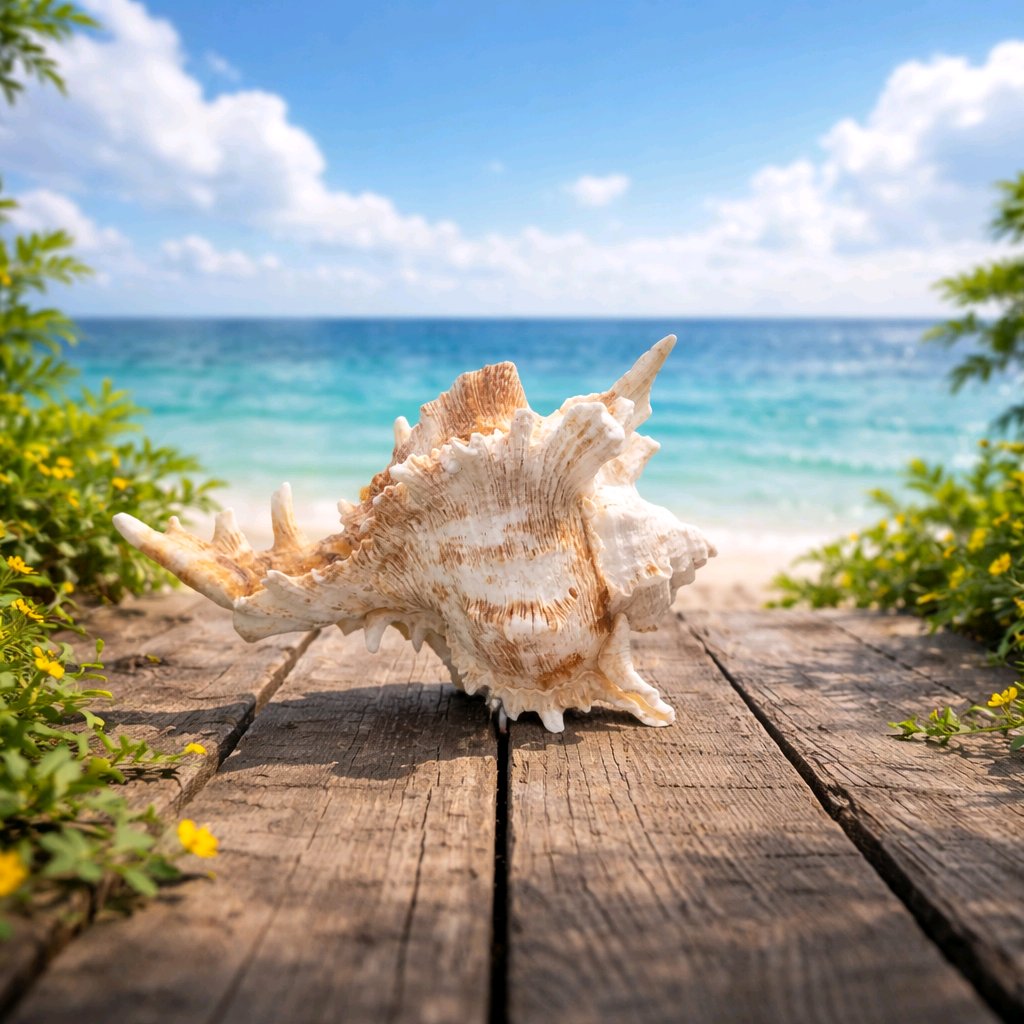 Frilly Ramose Murex Seashell (Chicoreus ramosus) – Elaborate Recurved Spines, Peachish Rosy Interior