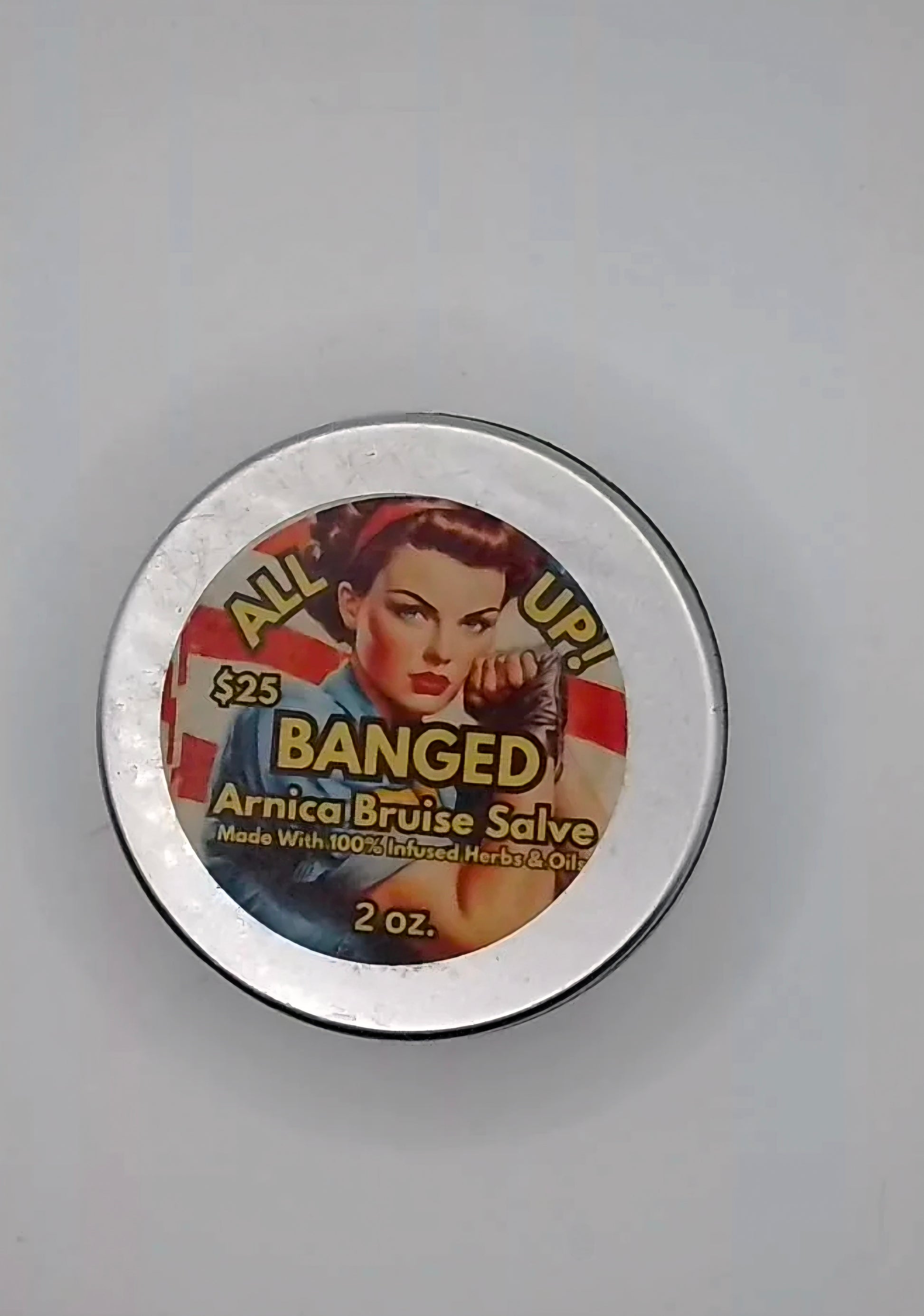 All Banged Up! – Signature Arnica Bruise & Drawing Salve (2 oz Silver Tin) – 100% Handmade by Certified Herbalist