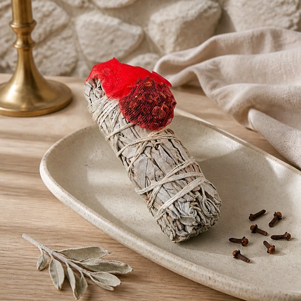 White Sage & Cloves Smudge Stick 4" | Cleansing & Protection Bundle