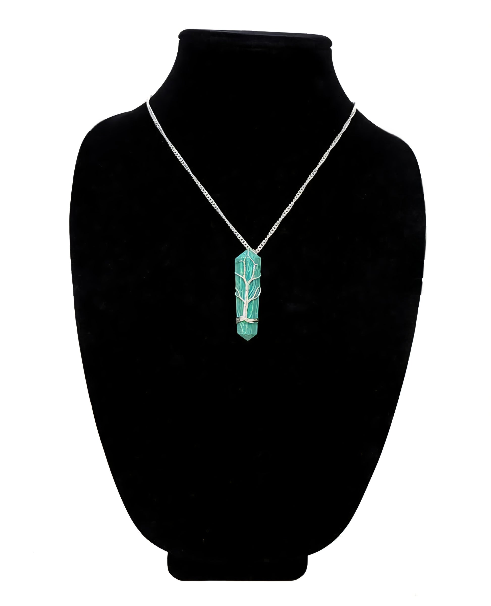 Wire Wrapped Tree of Life Gemstone Pendant Necklace - Choose Your Stone (1-1.5")