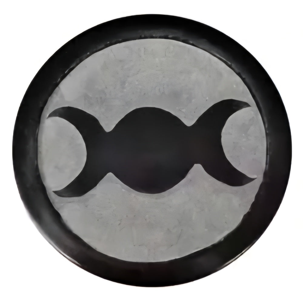 Soapstone Altar Tile 6" | Choose Your Design Triquetra, Triple Moon, Pentagram