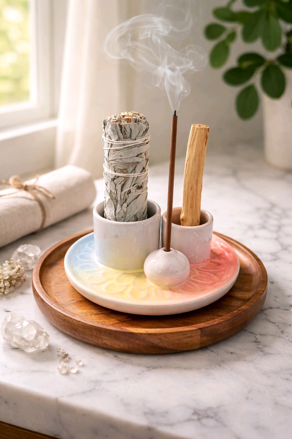 5" Ceramic Incense Burner - Smudge Stick Palo Santo & Incense Holder