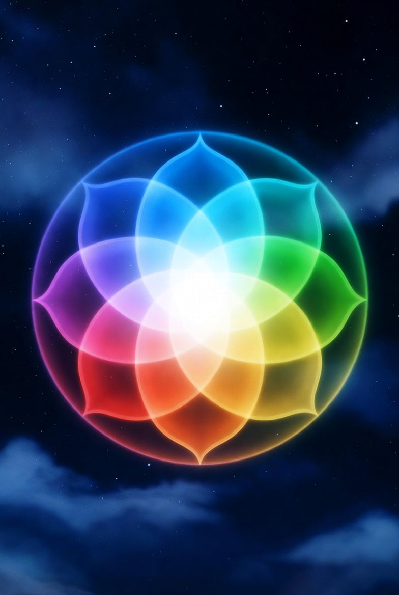 7 Chakra Orgone Pendant Necklace - Layered Healing Crystal Reiki Energy Amulet with Copper Spiral"