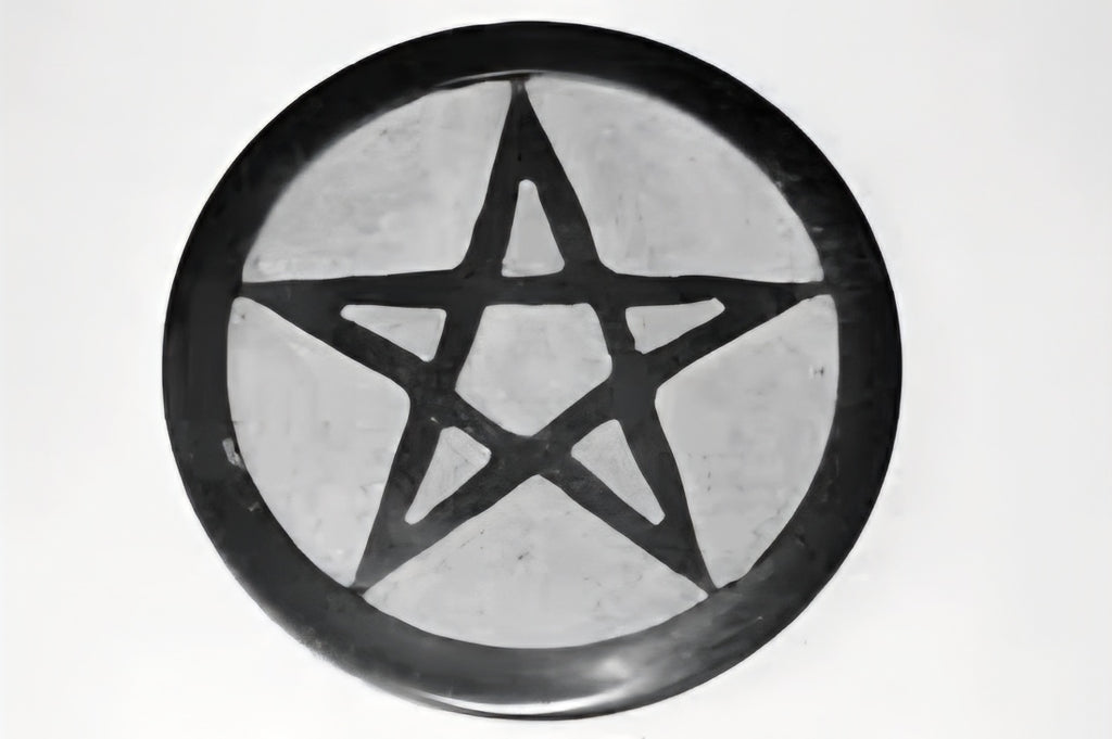 Soapstone Altar Tile 6" | Choose Your Design Triquetra, Triple Moon, Pentagram