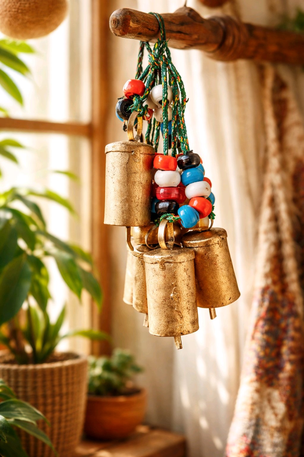 6 Iron Harmony Bells on String 42" Long