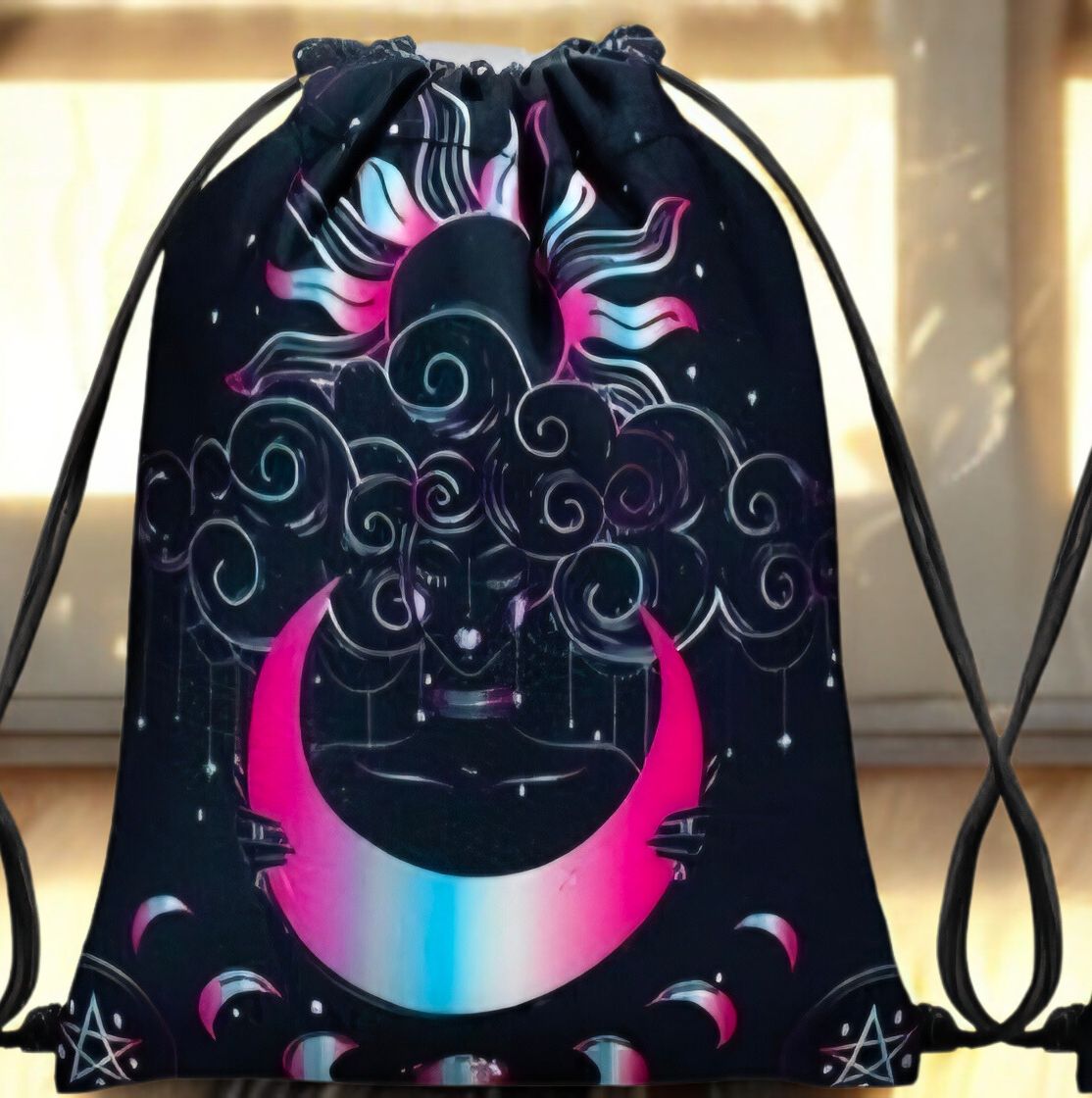 Velvet Tarot Drawstring Bag 7.1 x 5.9 inches