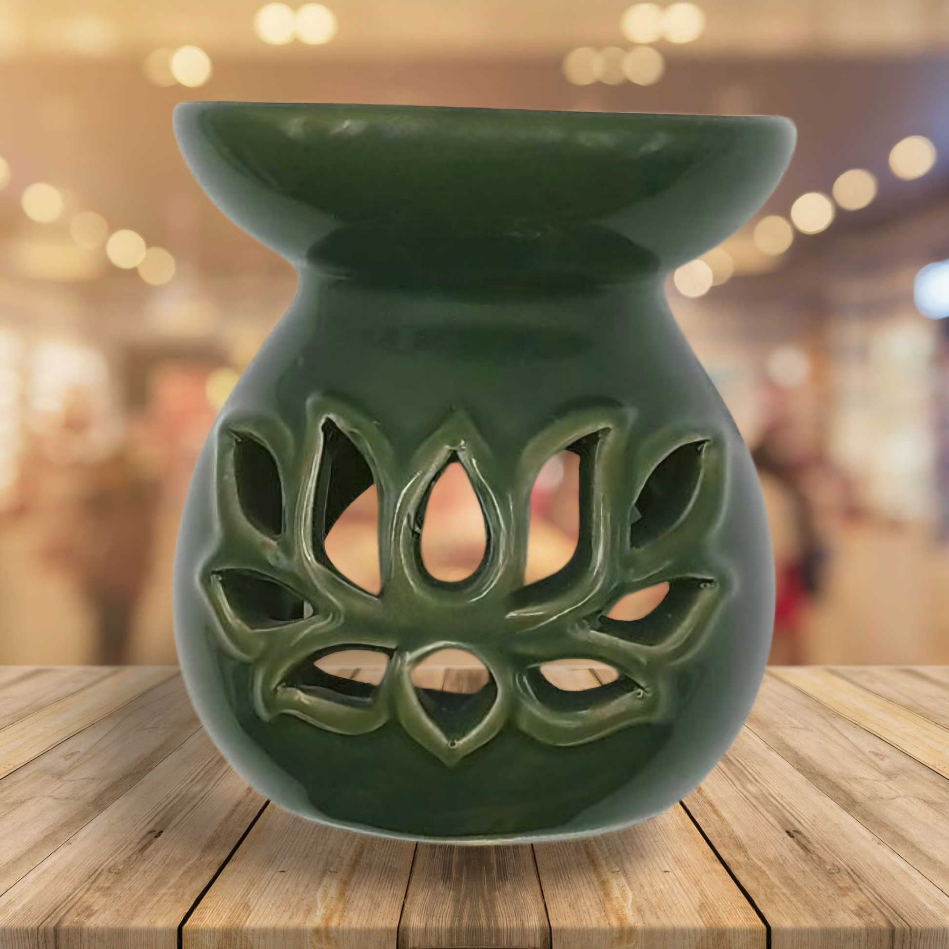 Zen Lotus Ceramic Wax Melt Burner - 3" Tealight Warmer
