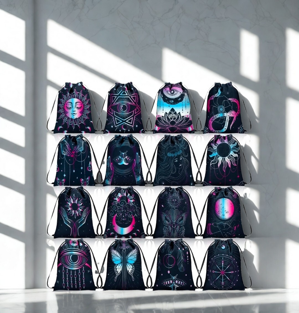 Velvet Tarot Drawstring Bag 7.1 x 5.9 inches