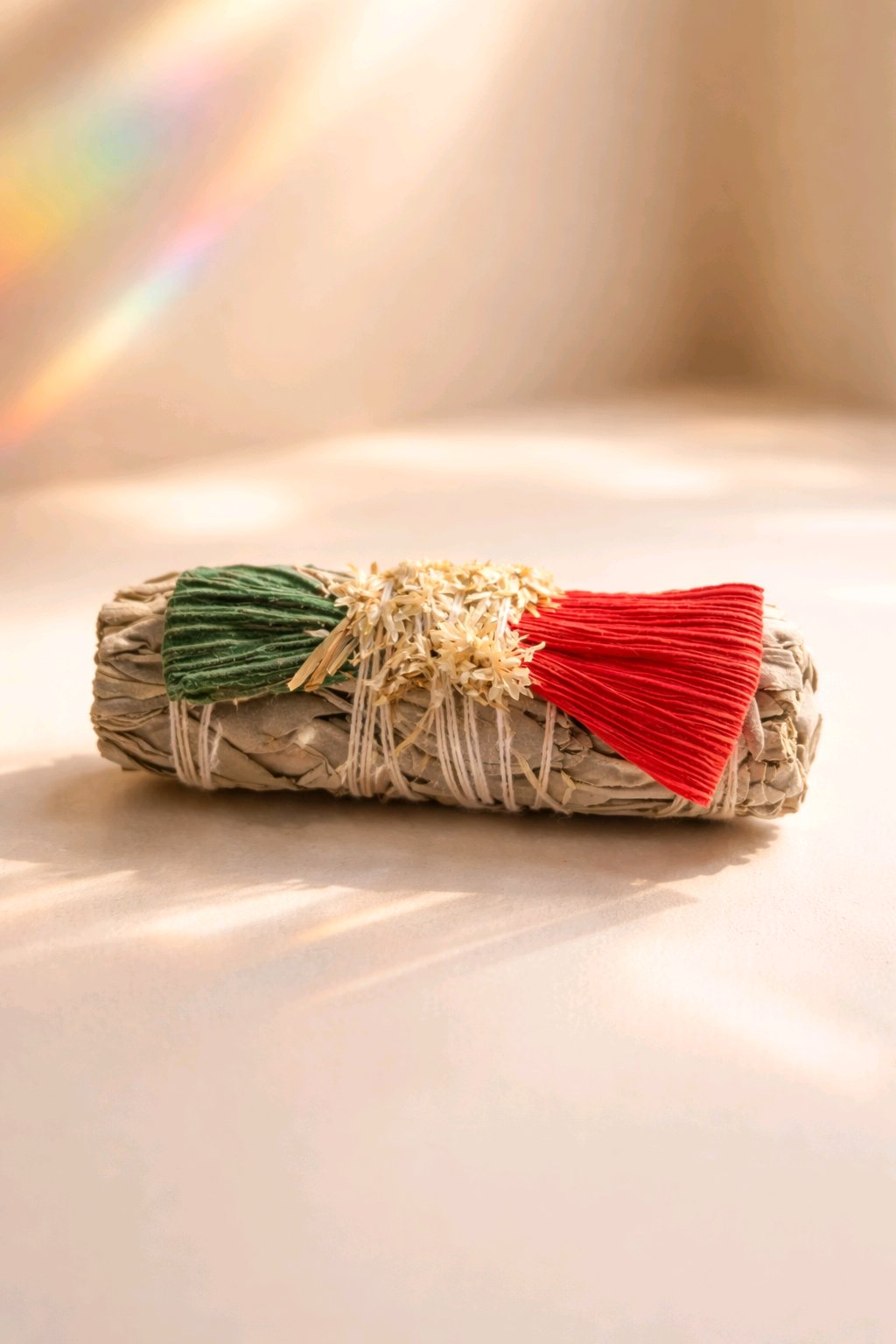 White Sage & White Mullein Flower Smudge Stick 4"