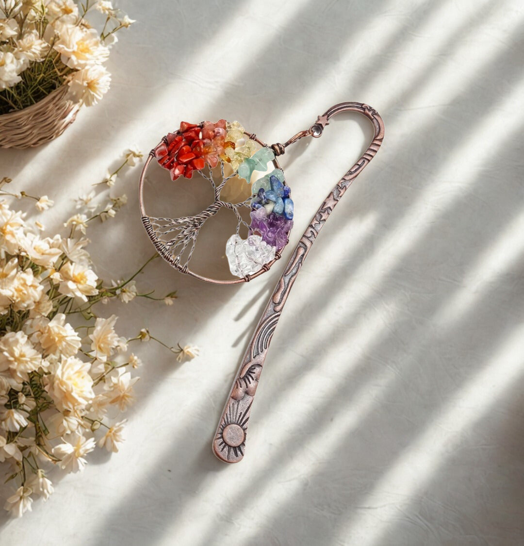 Chakra Tree of Life Crystal Bookmark