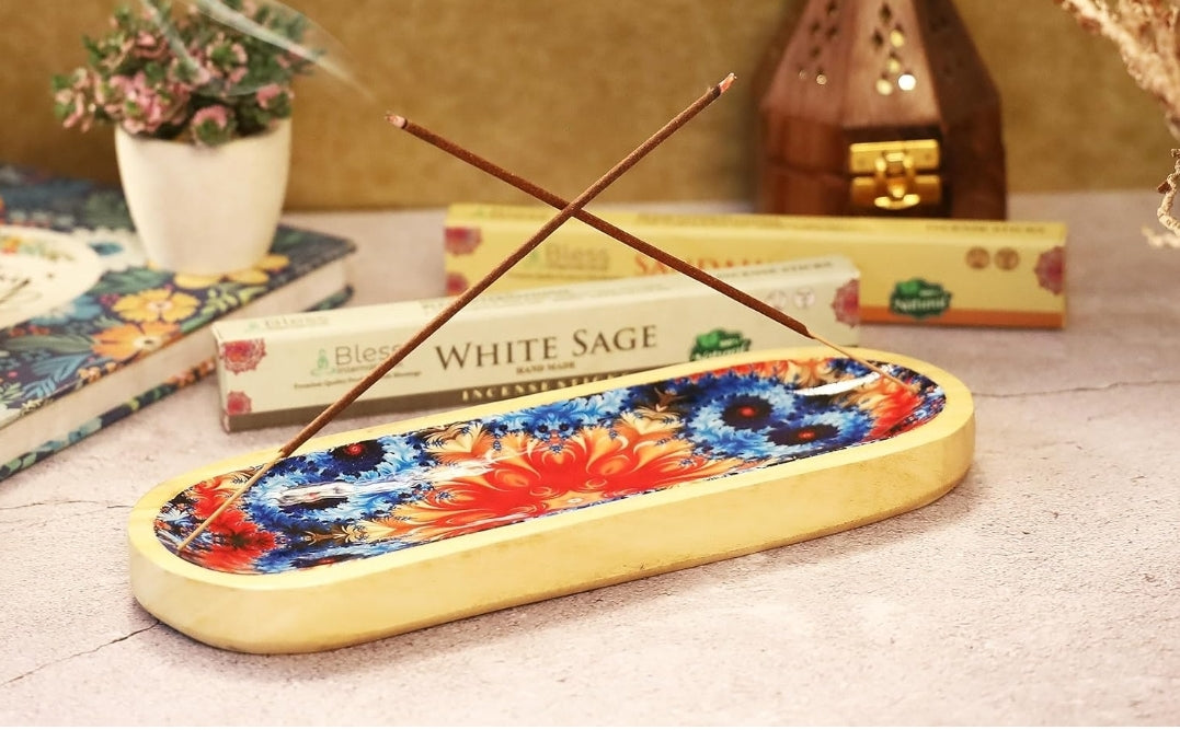 Sacred Smoke – Handcrafted Boho Incense Holder with Rustic Charm