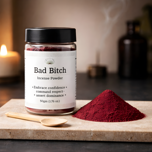 "Bad Bitch" Incense Powder by Vrinda – Confidence, Bold Energy & Unapologetic Self-Love | Handmade Natural Fragrance | 50gm