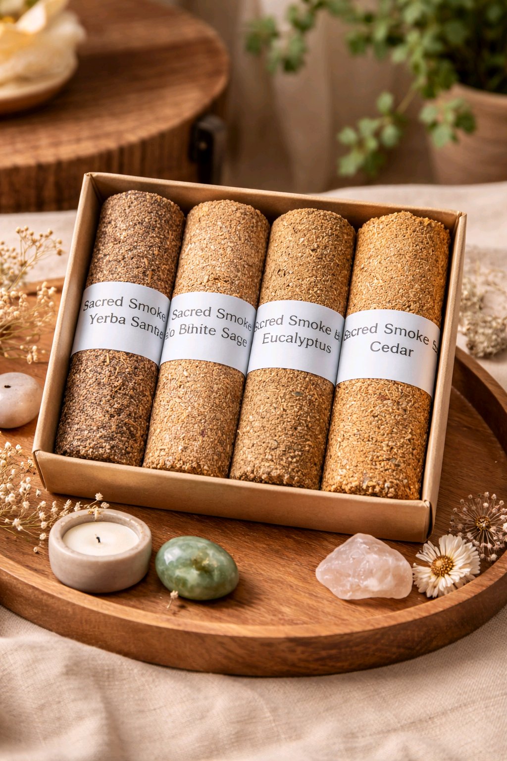 Sacred Smoke Logs 4-Pack - Traditional Smudging Blends