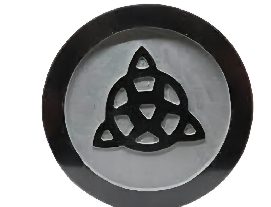 Soapstone Altar Tile 6" | Choose Your Design Triquetra, Triple Moon, Pentagram