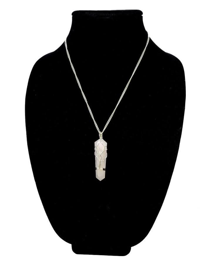 Wire Wrapped Tree of Life Gemstone Pendant Necklace - Choose Your Stone (1-1.5")