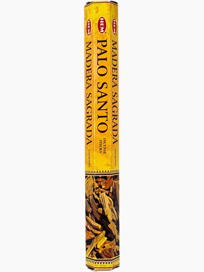 HEM Palo Santo Incense Sticks | 20 Sticks | Energy Cleansing & Spiritual Focus | Handrolled in India