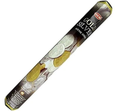 HEM Incense Sticks | Gold Silver & Silver Rain | 20 Sticks | Prosperity & Clarity | Handrolled in India