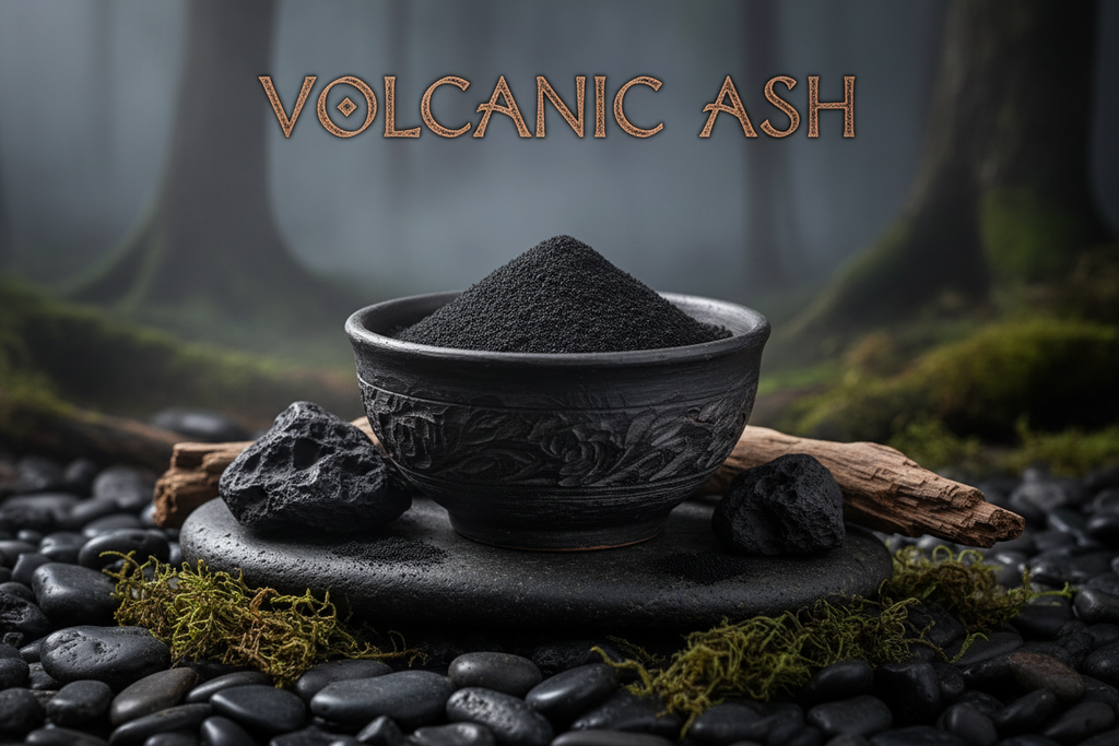 Volcanic Ash with Words Volcanic Ash at top of picture